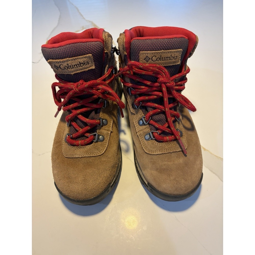 Columbia Waterproof Mid Hiking Boots Women's Size 7.5 Brown Suede Trail Shoes - Picture 3 of 9